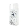 Karl Lagerfeld Liquid Glitter Choupette Head MagSafe - iPhone 13 Case (Transparent)