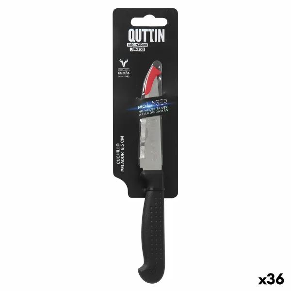 Kuorimaveitsi Quttin Laser Musta Hopeinen Ruostumaton teräs 8,5 cm (36 Osaa)