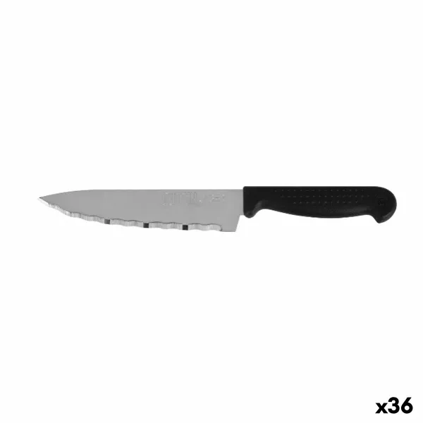 Virtuvės peilis Quttin Laser Juoda Sidabras 28 x 6 x 1,3 cm (36 Vienetai)