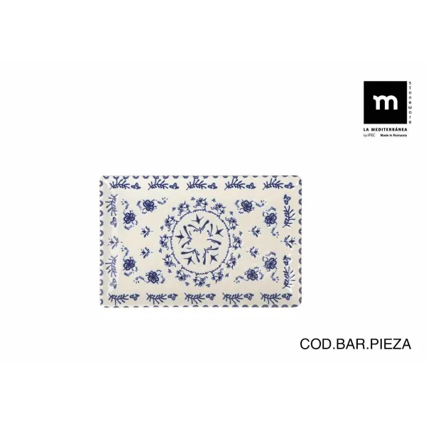 Pasniegšanas Plate La Mediterránea Blur Taisnstūra 20 x 13 x 2 cm (24 gb.)