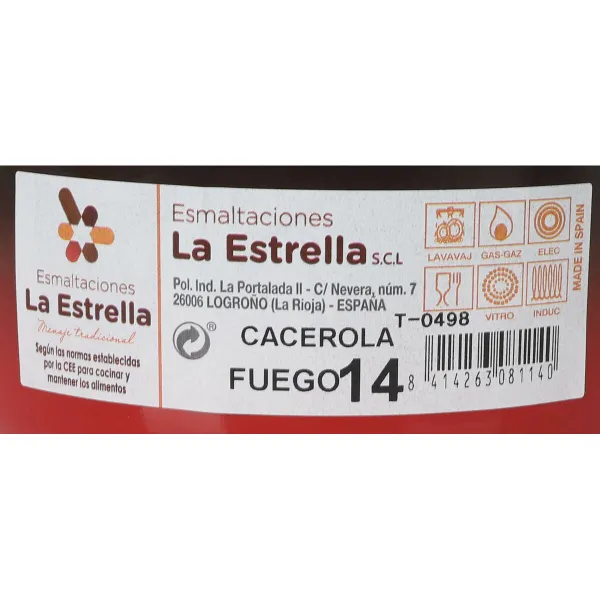 Кастрюля La Estrella Fuego 1L Ø 14 x 7 cm (6 штук)