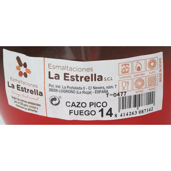 Saucepan La Estrella Fuego 1,1 L 28,8 x 15,3 x 9 cm (6 Units)