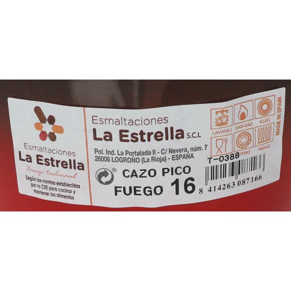 Kastikekattila La Estrella Fuego 1,7 L 32,4 x 17,5 x 9,7 cm (6 osaa)