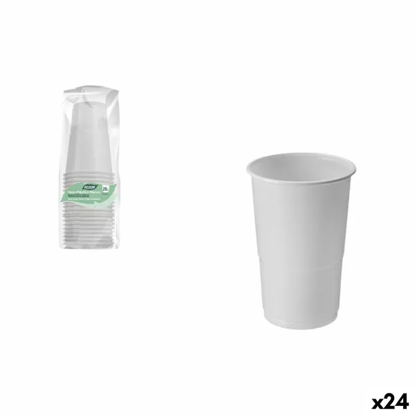 Stiklinių rinkinys Algon Balta 300 ml 20 Dalys (24 vnt.)