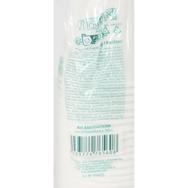 Stiklinių rinkinys Algon Balta 300 ml 20 Dalys (24 vnt.)