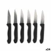 Peeler Knife Set Cuyfor Black Silver Stainless steel 7,5 cm 6 Pieces (24 Units)