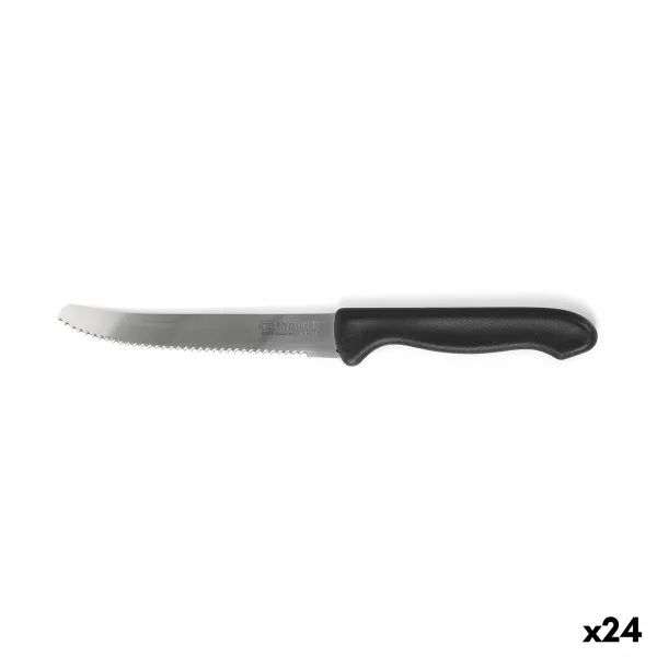 Gaļas Nažu Komplekts Cuyfor Melns Sudrabains 12 cm 6 Daudzums (24 gb.)