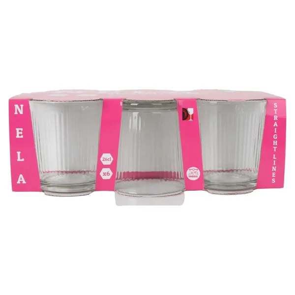 Lasisetti La Mediterránea STRAIGHT 6 Kappaletta (6 osaa)