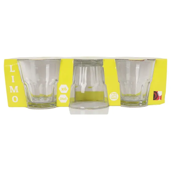 Glāžu komplekts Inde Limo 260 ml 6 Daudzums (8 gb.)