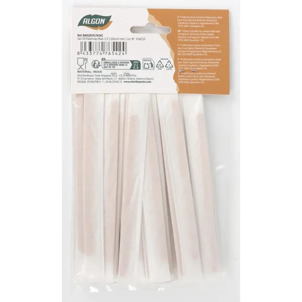 Sarja kahvin sekoittamiseen. Algon 110 x 1 x 5 mm 50 Kappaletta (24 osaa)
