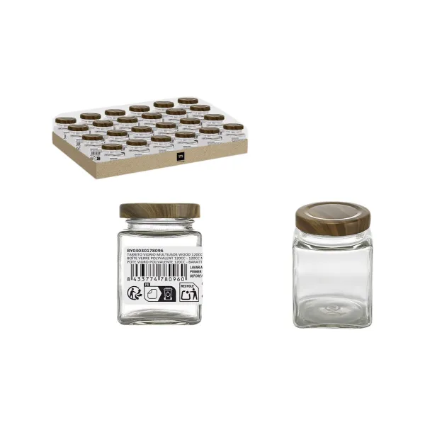 Стеклянная банка La Mediterránea WOOD 120 ml (96 штук)