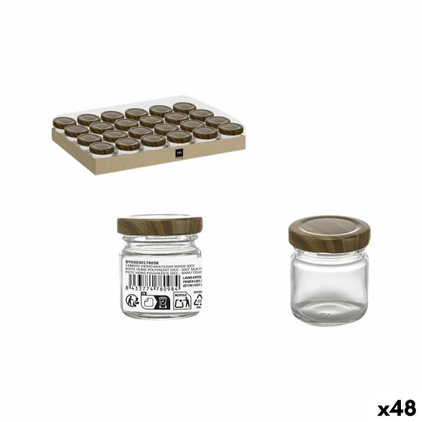 Стеклянная банка La Mediterránea WOOD 50 ml (48 штук)