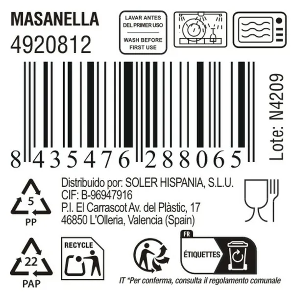 Mug Inde Masanella 360 ml (24 Units)