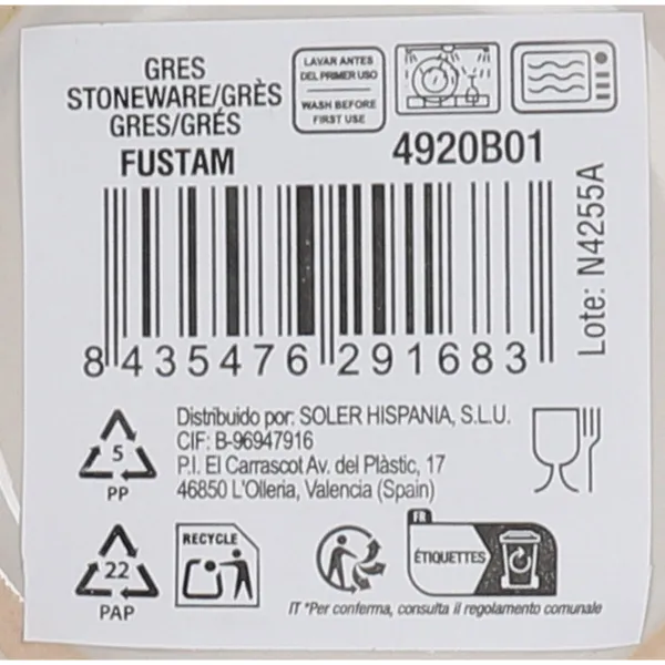 Dziļais šķīvis Inde Fustam ø 21 x 4 cm (18 gb.)