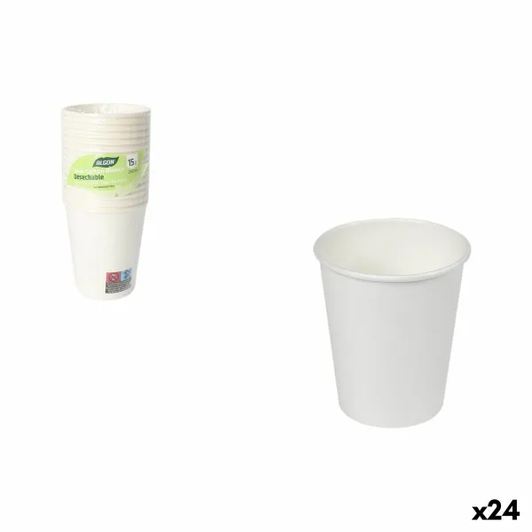 Lasisetti Inde Valkoinen 250 ml 15 Kappaletta (24 osaa)