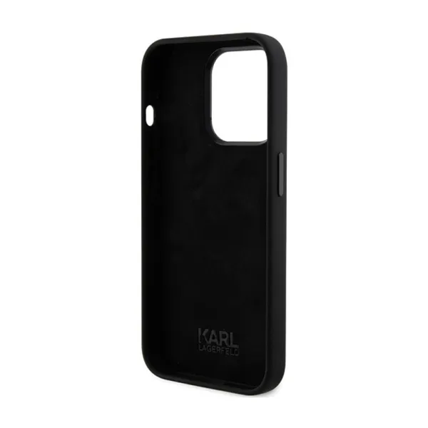 Karl Lagerfeld Silicone Karl & Choupette Heads - iPhone 15 Pro Case (Black)