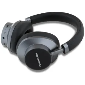 Karl Lagerfeld Saffiano Elongated - Wireless Bluetooth ANC + ENC Over-Ear Headphones (Black)