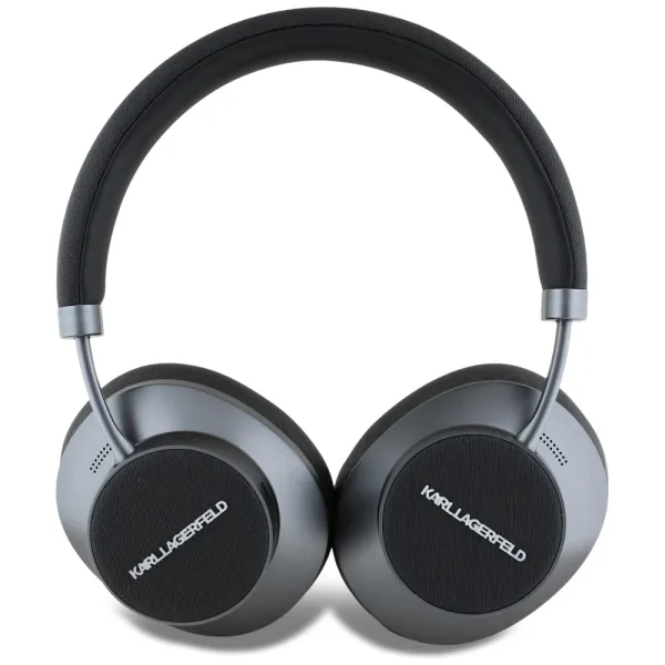 Karl Lagerfeld Saffiano Elongated - Wireless Bluetooth ANC + ENC Over-Ear Headphones (Black)