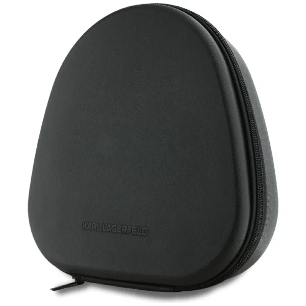 Karl Lagerfeld Saffiano Elongated - Wireless Bluetooth ANC + ENC Over-Ear Headphones (Black)