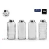 Glass Bottle La Mediterránea Glass Steel 1,8 L (8 Units)