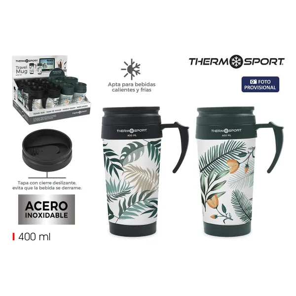 Термокружка с крышкой ThermoSport 400 ml 0,4 l (12 штук)
