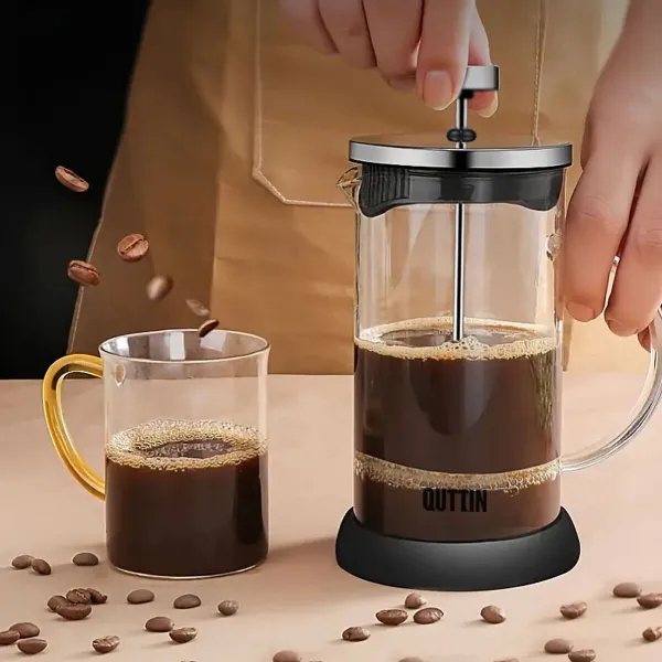 Mug with Infusion Filter Quttin Borosilicate Glass 0,6 L (8 Units)