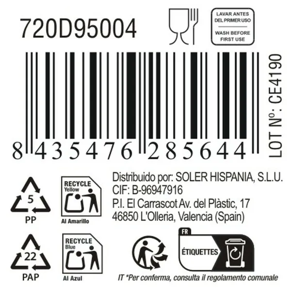 Uzkodu Bļoda La Mediterránea Ø 10,2 cm (24 gb.)
