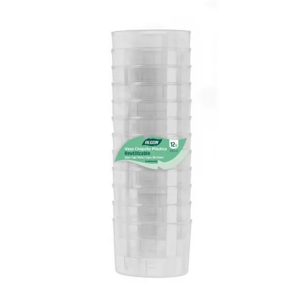 Set of glasses Algon Plastic 12 Pieces (12 Units)