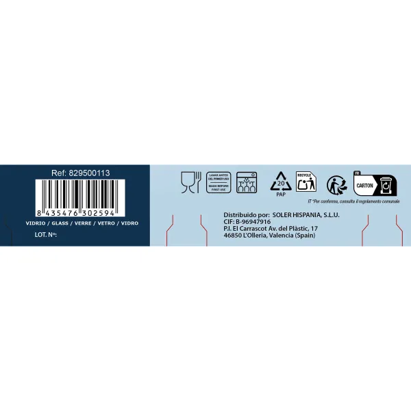 Piece Coffee Cup Set La Mediterránea Napoli Abstract Transparent Glass 210 ml 2 Pieces (36 Units)