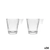 Komplekts ar kafijas tasēm La Mediterránea Napoli diamond Caurspīdīgs Stikls 210 ml 2 Daudzums (36 Vienības)