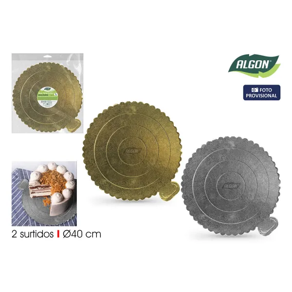 Tortų stendas Algon Auksinis 40 x 40 cm (36 Vienetai)
