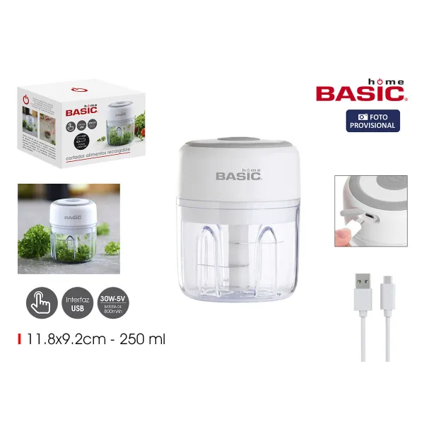 Dārzeņu Smalcinātājs Basic Home 250 ml 11,8 x 9,2 cm (8 gb.)