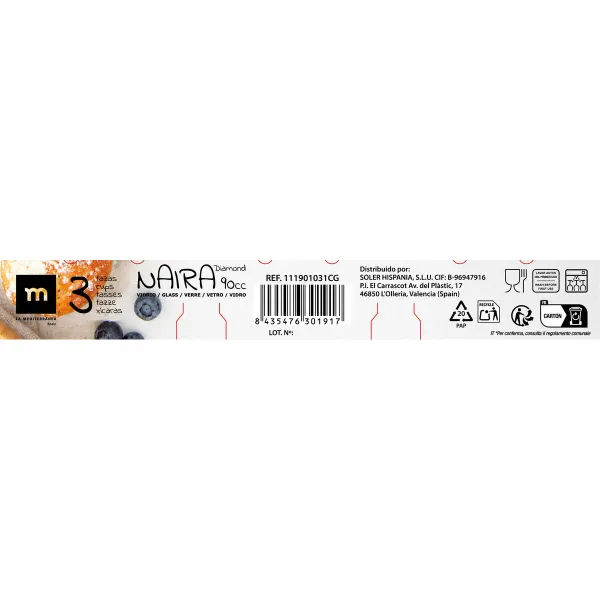 Komplekts ar kafijas tasēm La Mediterránea Naira 3 Daudzums (24 gb.)
