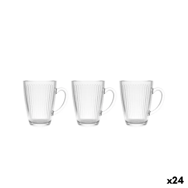 Osainen kahvikuppisetti La Mediterránea Naira Läpinäkyvä Lasi 99 ml 3 Kappaletta (24 osaa)