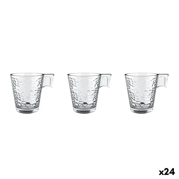 Osainen kahvikuppisetti La Mediterránea Napoli abstracto Läpinäkyvä Lasi 80 ml 3 Kappaletta (24 osaa)