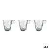 Komplekts ar kafijas tasēm La Mediterránea Napoli abstracto Caurspīdīgs Stikls 80 ml 3 Daudzums (24 gb.)
