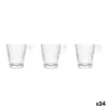 Osainen kahvikuppisetti La Mediterránea Napoli lineal Läpinäkyvä Lasi 80 ml 3 Kappaletta (24 osaa)