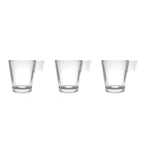 Vnt. kavos puodelių rinkinys La Mediterránea Napoli liso Skaidrus stiklas 80 ml 3 Dalys (24 vnt.)
