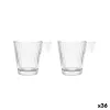 Piece Coffee Cup Set La Mediterránea Napoli lineal Transparent Glass 210 ml 2 Pieces (36 Units)