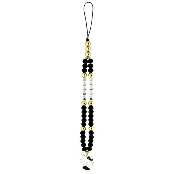 Hello Kitty Pearls and Beads Kitty Charm - Phone Charm (Black)
