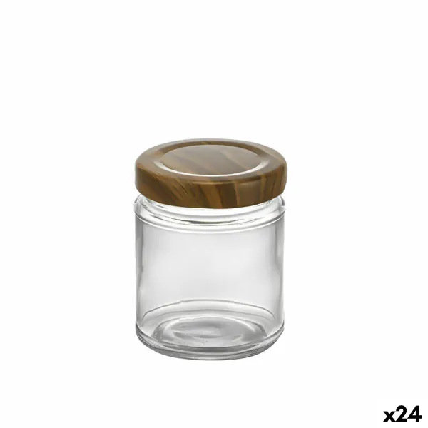 Стеклянная банка La Mediterránea WOOD 250 ml (24 штук)