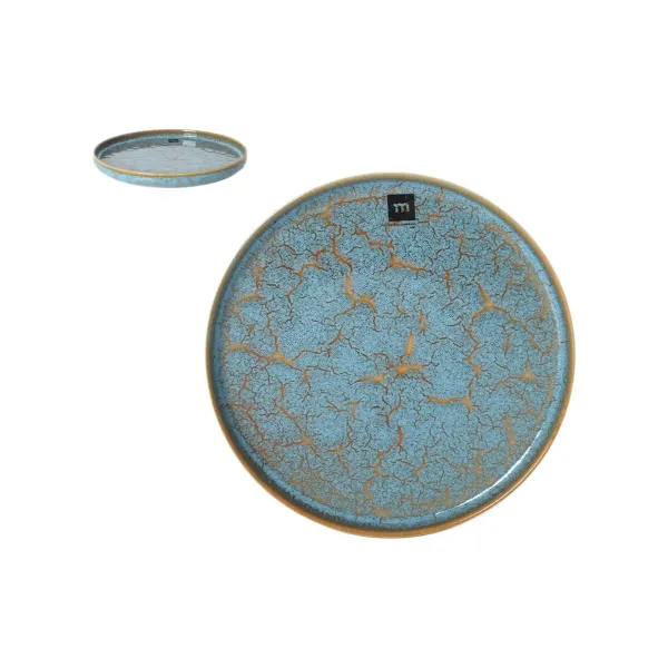 Serviravimo Lėkštė La Mediterránea Scratch blue Porcelianas Apskritas 24,8 x 2,5 cm (8 vnt.)
