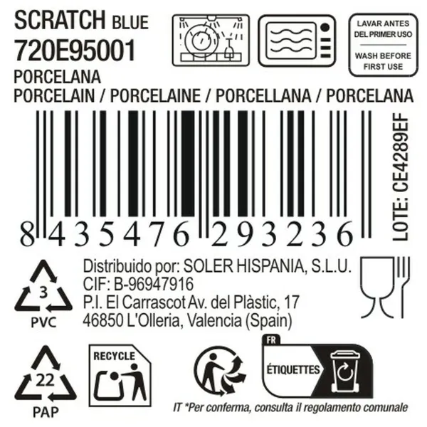 Uzkodu Bļoda La Mediterránea Scratch 12,1 x 12,3 x 4,3 cm (24 gb.)