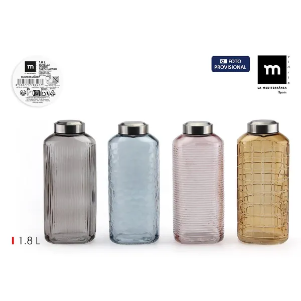 Стеклянная бутылка La Mediterránea Cтекло 1,8 L (8 штук)