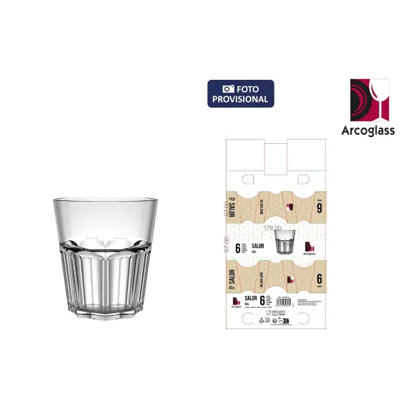 Setti shottilaseja La Mediterránea Salor Läpinäkyvä Lasi 43 ml 6 Kappaletta (12 osaa)