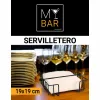 Коробка для салфеток My Bar Чёрный Металл 19 x 19 x 7,5 cm (12 штук)