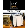 Napkin holder My Bar Black Metal 19 x 19 x 18 cm (8 Units)