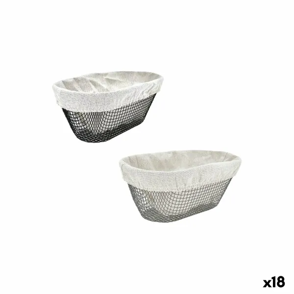 Корзина для хлеба Металл Овальный 25 x 13 x 10 cm (18 штук)