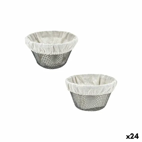 Duonos krepšelis Metalinis 18 x 18 x 10 cm (24 vnt.)