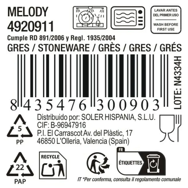 Чашка кофе и чай La Mediterránea Melody 220 ml (36 штук)